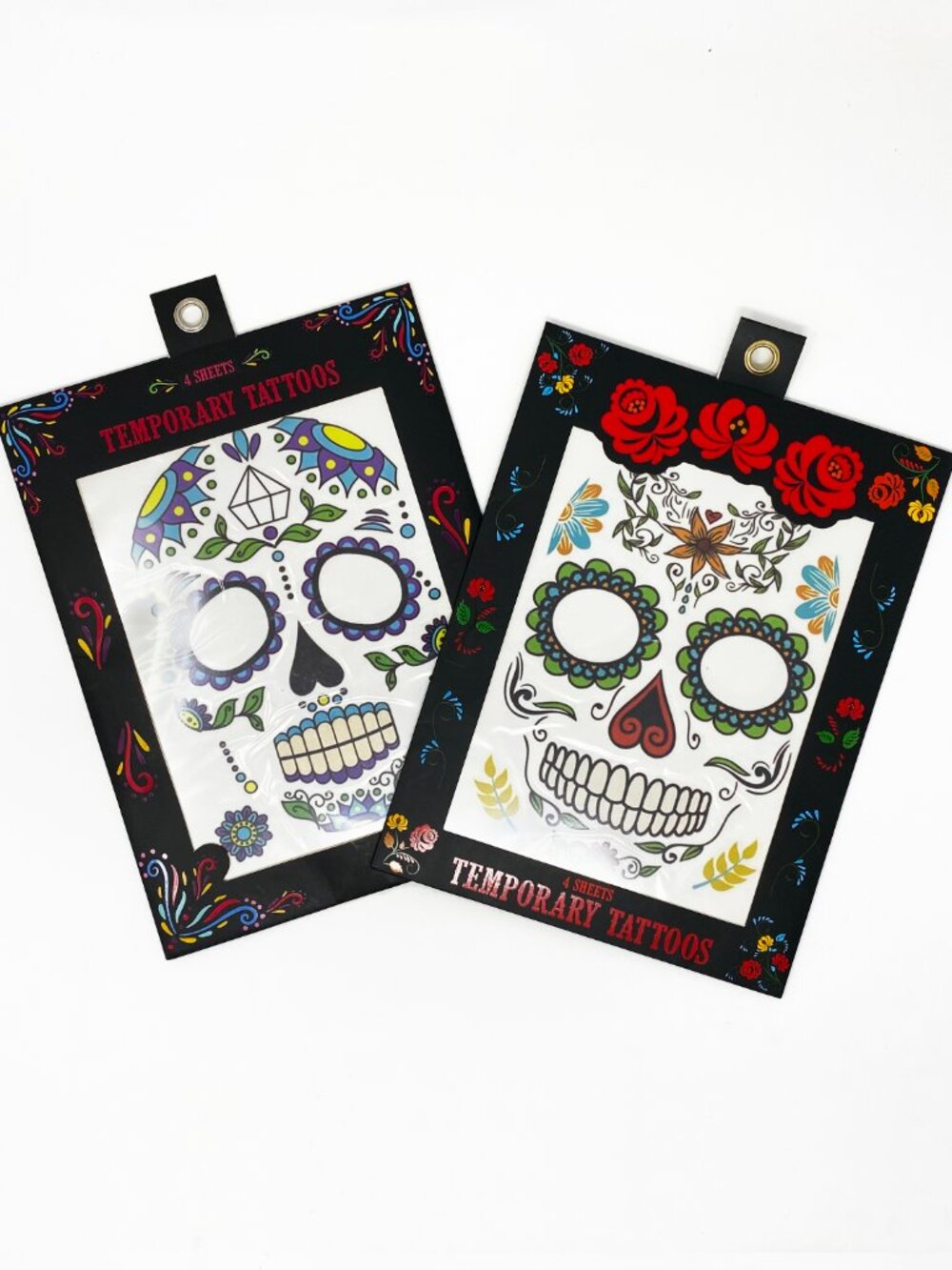 8 Sheets Día de los Muertos (Day of the Dead) Temporary Face Tattoos | NWT